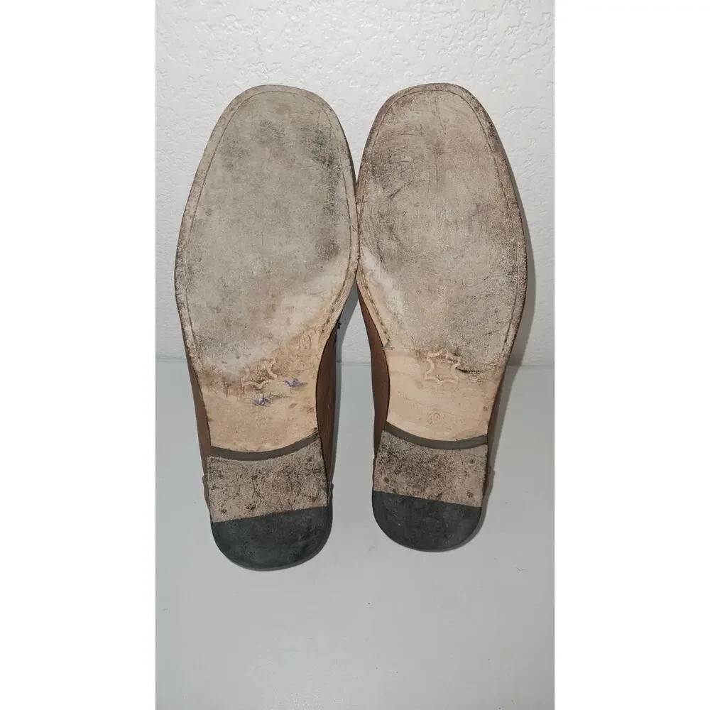 Men's Sandro Moscoloni Sandrino Pebbled Leather Loafers Size 10D Brown Spain
